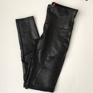 Spanx | Black Faux Leather Moto leggings
